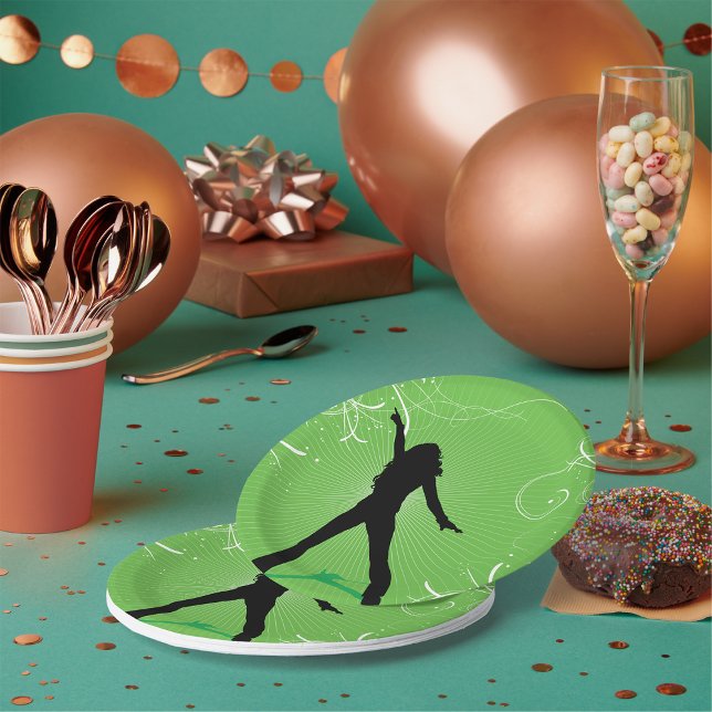 Prato De Papel Placas de papel dançantes femininas (Criador carregado)