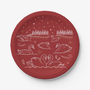 Prato De Papel Placas de papel de 7" no sétimo dia de Natal