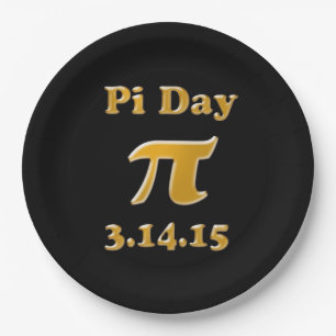Prato De Papel Placas de papel de 9 polegadas no Pi Day 2015