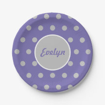 Placas de papel de Bolinhas personalizadas (Lavand