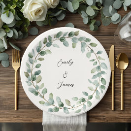 Prato De Papel Placas De Papel De Casamento De Verduras Botânicas