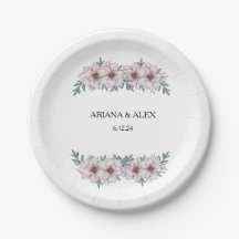 Placas de Papel de Casamento Eucalyptus Floral