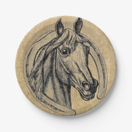 Prato De Papel Placas De Papel De Cavalo Vintage
