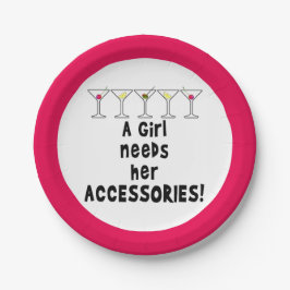 PRATO DE PAPEL PLACAS DE PAPEL DE COCKTAIL - GARRAFAS, MARTINIS