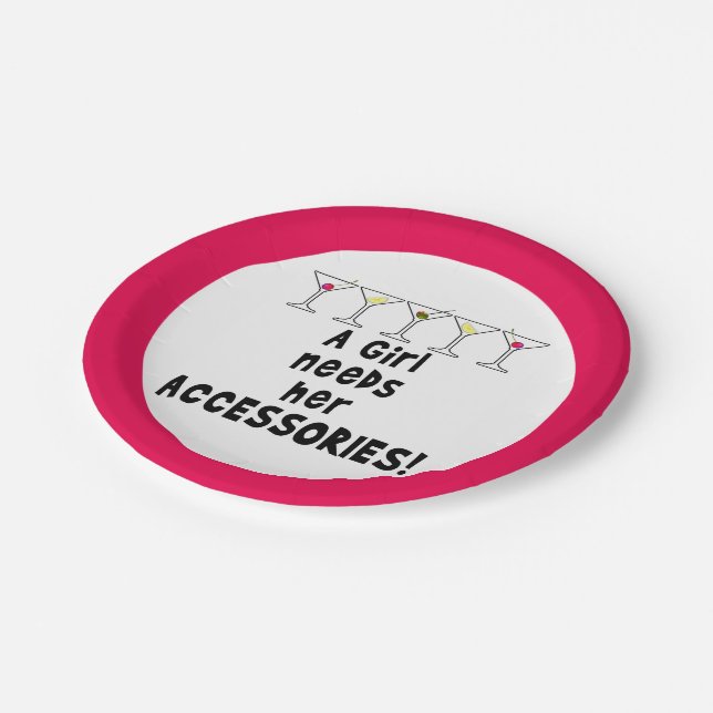 PRATO DE PAPEL PLACAS DE PAPEL DE COCKTAIL - GARRAFAS, MARTINIS (Inclinado)