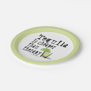 PRATO DE PAPEL PLACAS DE PAPEL DE COCKTAIL - TERAPIA DE TEQUILA