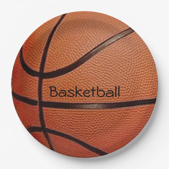 Prato De Papel Placas de papel de Design de basquete (Frente)