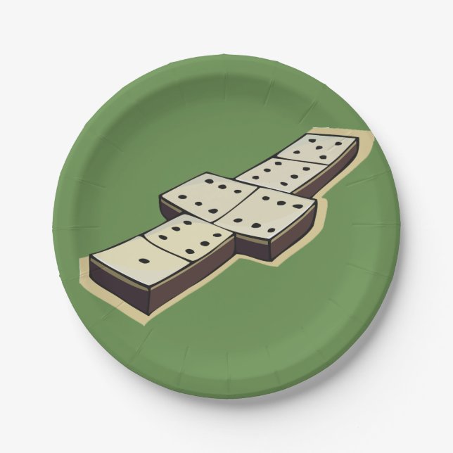 Prato De Papel Placas de papel de dominó (Frente)