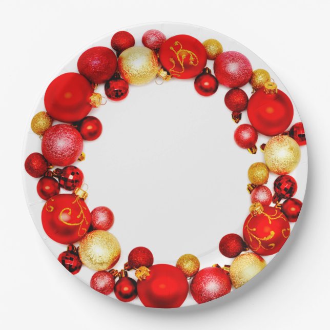 Prato De Papel Placas de Papel de Festa de Natal (Frente)