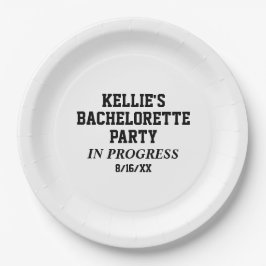 Prato De Papel Placas de papel de festa de solteira em andamento