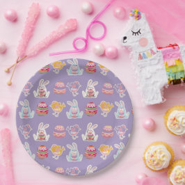 Prato De Papel Placas de papel de fita brilhante com padrão de pá