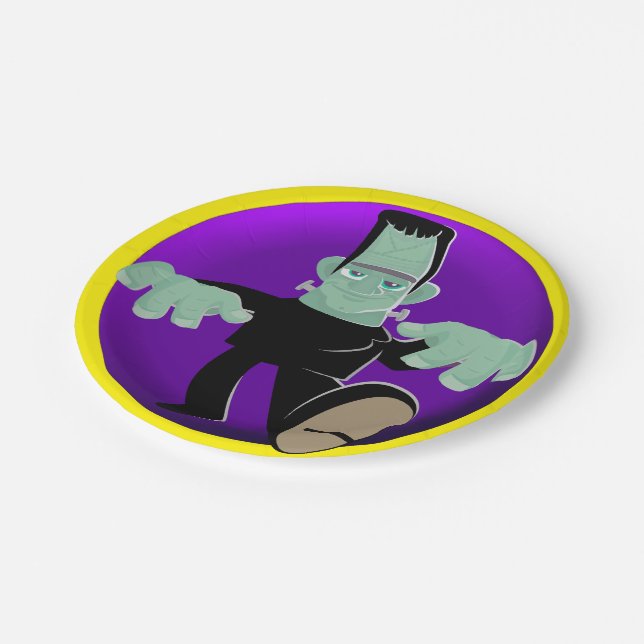 Prato De Papel Placas de papel de Frankenstein (Inclinado)