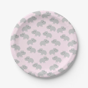Prato De Papel Placas de papel de Hippo