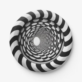 Prato De Papel Placas de papel de ilusão 3D