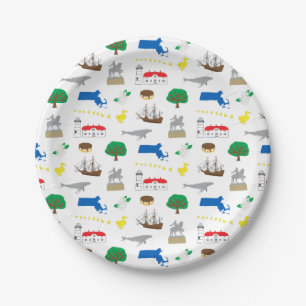 Prato De Papel Placas de papel de Massachusetts