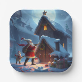 Prato De Papel Placas de papel de Natal