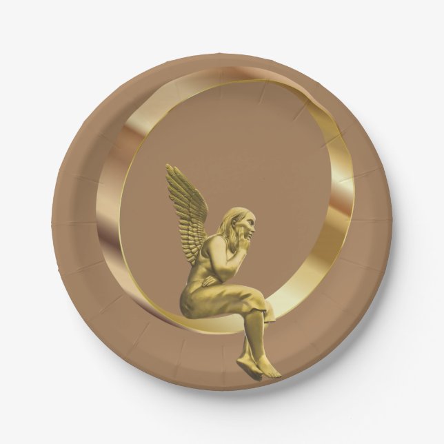 Prato De Papel Placas de Papel de Natal, Angel (Frente)