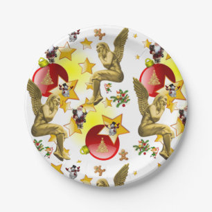 Prato De Papel Placas de papel de Natal, Anjos