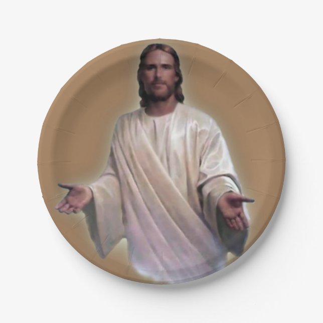 Prato De Papel Placas de papel de Natal, Cristo de Jesus (Frente)