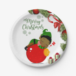 Prato De Papel Placas de papel de Natal, elf