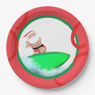 Prato De Papel Placas de papel de Natal em praias