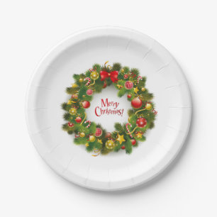 Prato De Papel Placas de papel de Natal/Fina