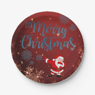 Prato De Papel Placas de papel de Natal, Papais noeis