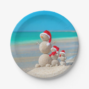 Prato De Papel Placas de Papel de Natal, Snowman
