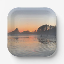 Placas de papel de partes sunset