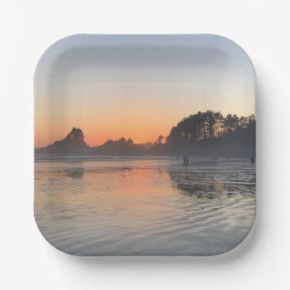 Prato De Papel Placas de papel de partes sunset