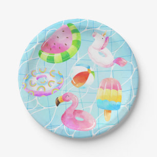 Prato De Papel Placas de papel de piscina para uma Festa de anive