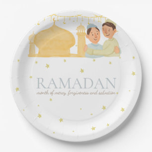 Prato De Papel Placas de papel de Ramadan Kareem