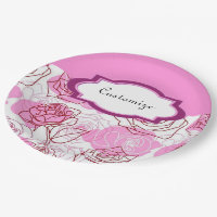 Placas de Papel de Rosas Rosa de Graça e Apreciaçã