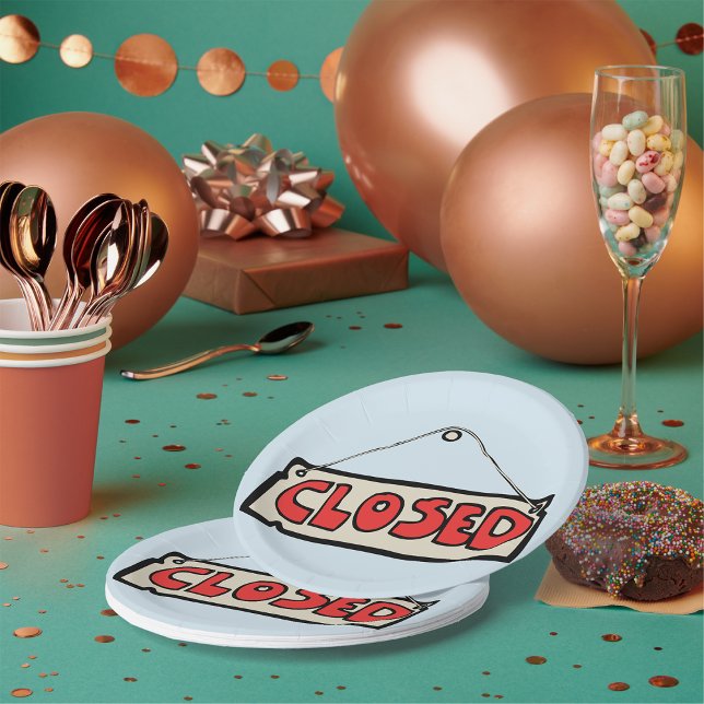 Prato De Papel Placas de Papel de Sinal Fechado (Criador carregado)