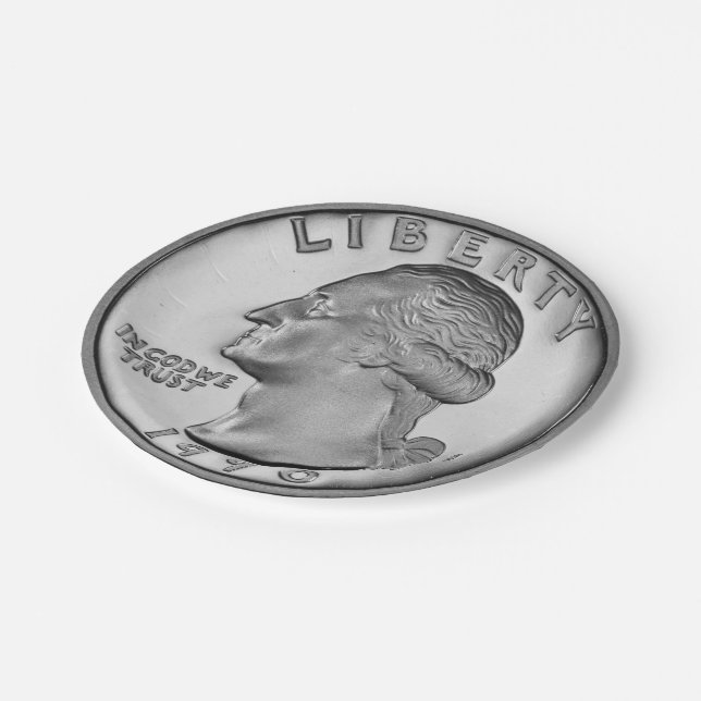 Prato De Papel Placas de papel de um quarto (Inclinado)