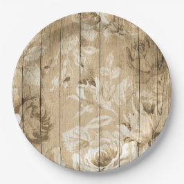 Prato De Papel Placas de papel descartáveis de madeira pintadas