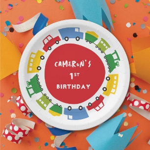 Prato De Papel Placas de papel do aniversário do menino do