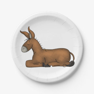 Prato De Papel Placas de papel do asno