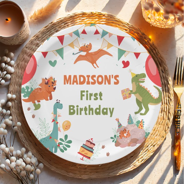 Prato De Papel Placas De Papel Do Dinossauro (Criador carregado)