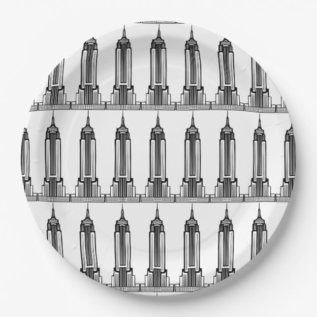 Prato De Papel Placas de papel do Empire State Building (Frente)