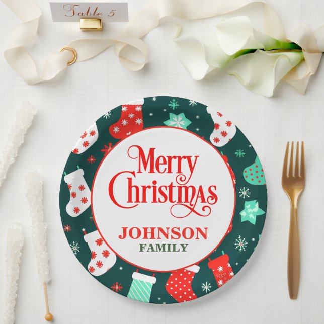 Prato De Papel Placas de papel do Janto de Natal (Casamento)