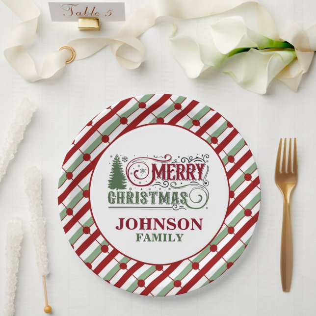 Prato De Papel Placas de papel do Janto de Natal (Casamento)