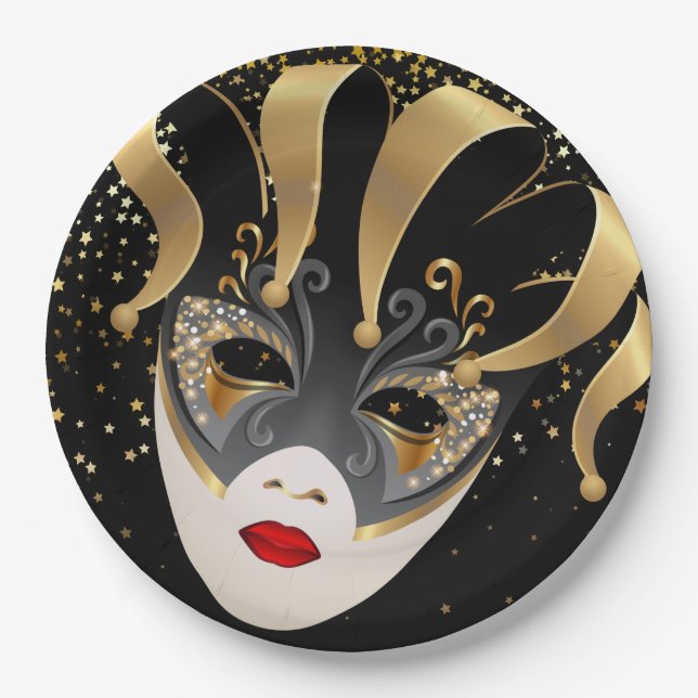 Prato De Papel Placas de papel do Mardi Gras (Frente)