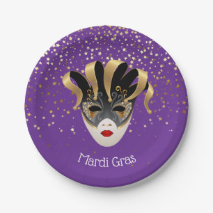 Prato De Papel Placas de papel do Mardi Gras