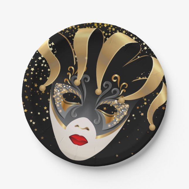 Prato De Papel Placas de papel do Mardi Gras (Frente)