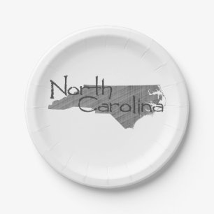 Prato De Papel Placas de papel do partido de North Carolina