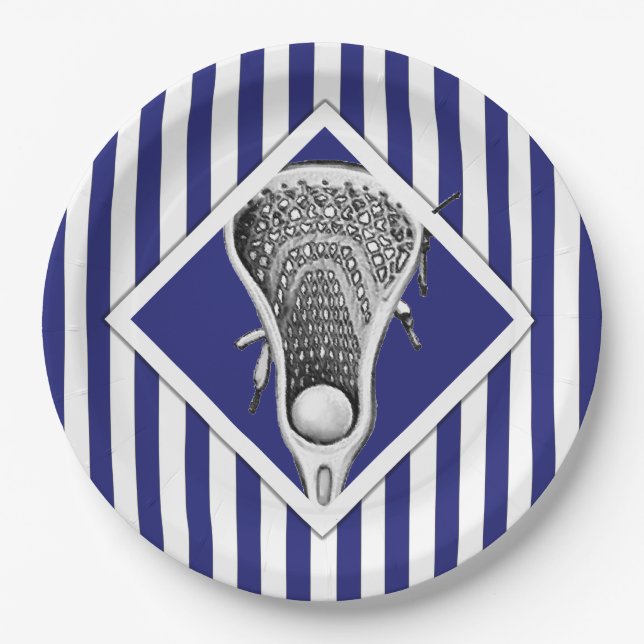 Prato De Papel Placas de papel do Partido Lacrosse (Frente)