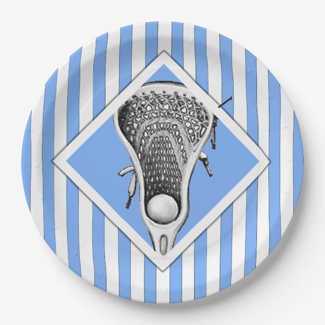 Prato De Papel Placas de papel do Partido Lacrosse (Frente)