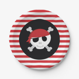 Prato De Papel Placas de papel do pirata