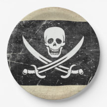 Placas de papel do Pirata Flag Neverland
